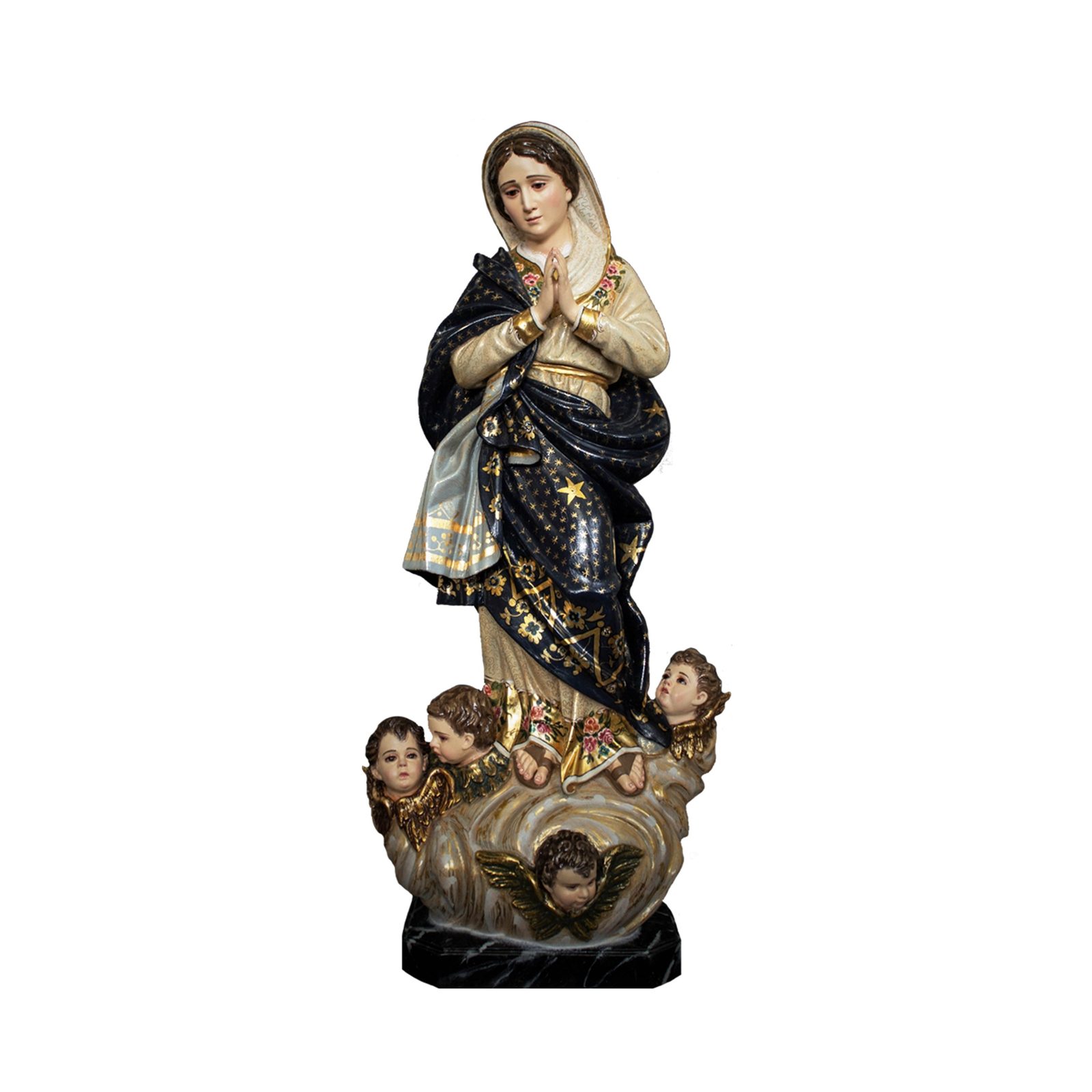 IC02STP113 彩绘木雕-圣母无染原罪(Our Lady of the Conception)-多尺寸 - 图片 1