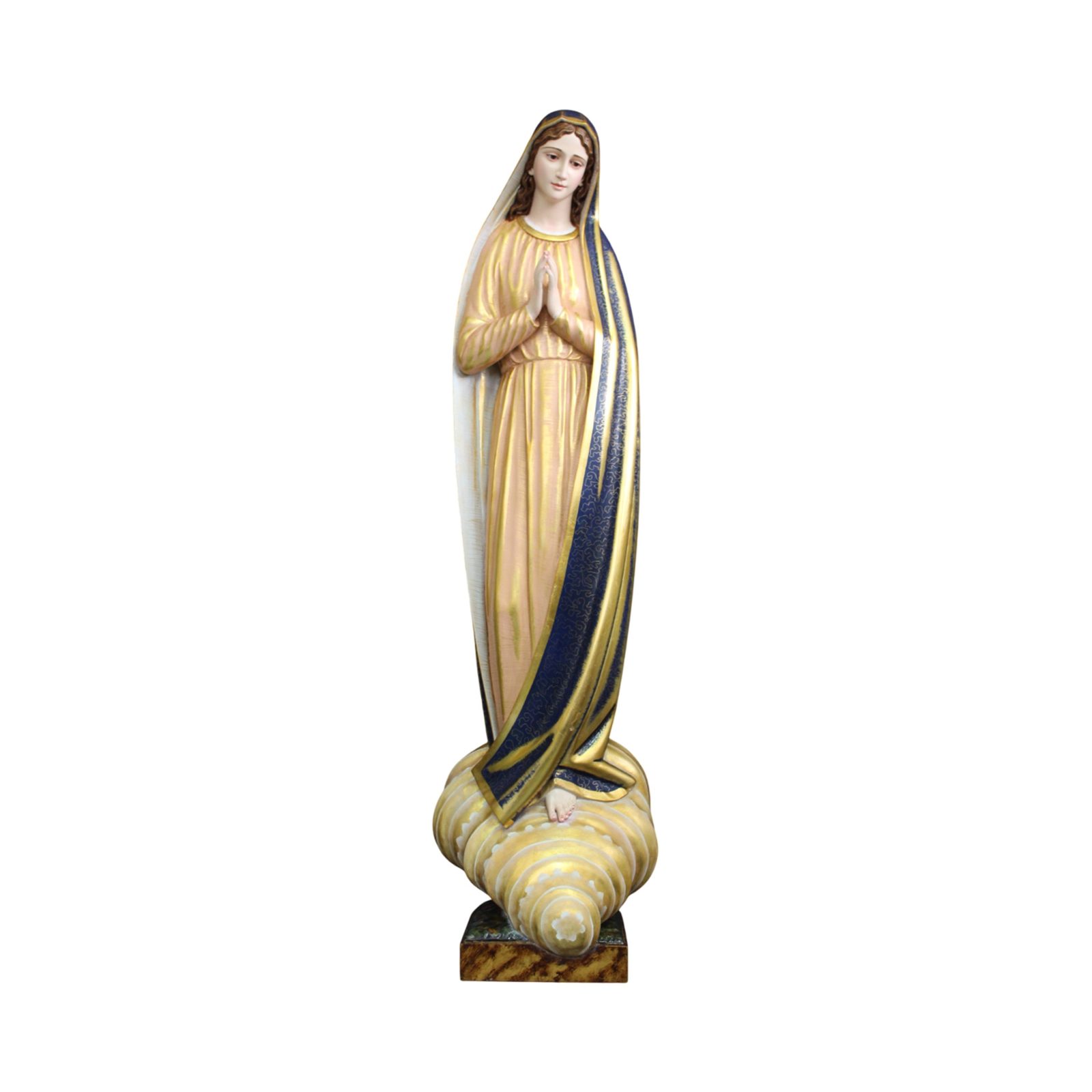 IC02STP117 彩绘木雕-造型无染原罪圣母(Our Lady of the Conception “Stylized”)-多尺寸 - 图片 1