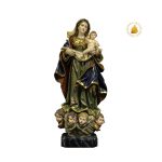 彩绘木雕-玫瑰经圣母（Our Lady of the Rosary）-多尺寸
