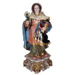 彩绘木雕-圣亚纳（Saint Anne）-多尺寸