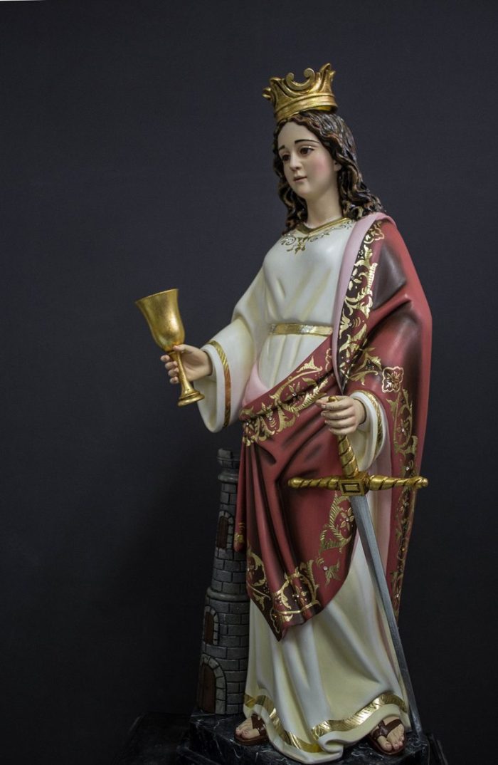 彩绘木雕-圣巴巴拉（Santa Barbara）-多尺寸 - 图片 2