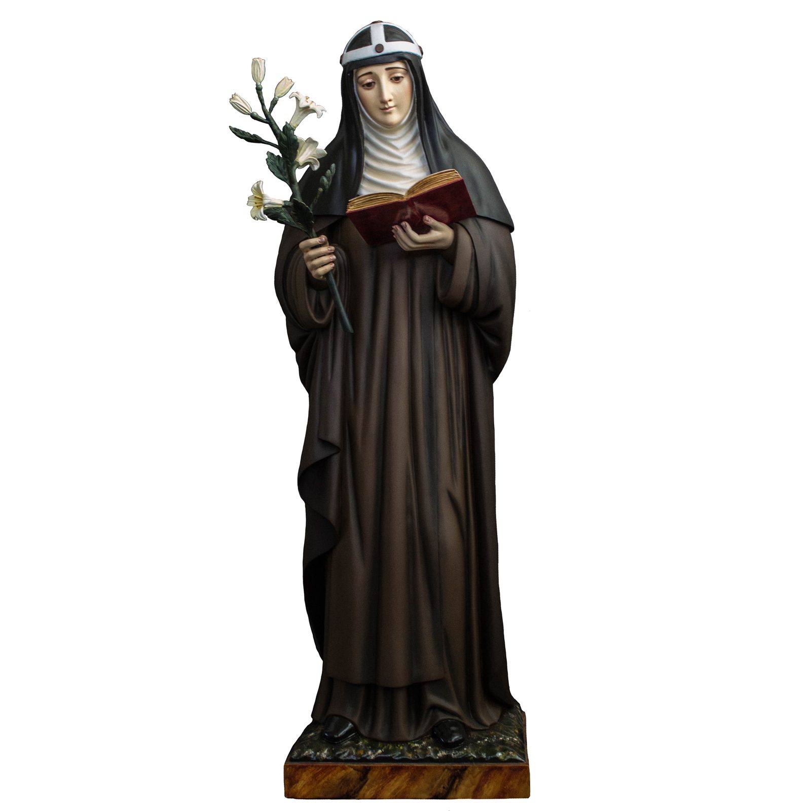 IC02STP239 彩绘木雕-圣·布里吉达(Saint Brigid)-多尺寸 - 图片 1