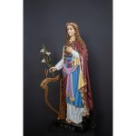 彩绘木雕-圣则济利亚（Saint Cecilia）-多尺寸