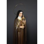 彩绘木雕-圣嘉勒（Saint Clare）-多尺寸