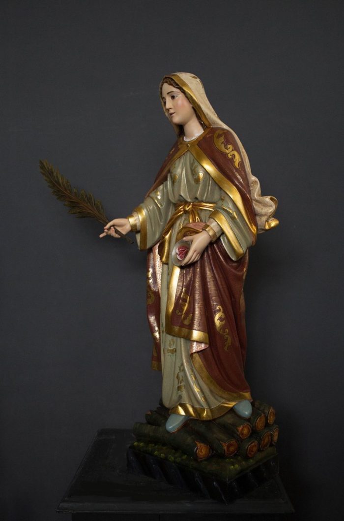 彩绘木雕-圣露济亚（Saint Lucy）-多尺寸 - 图片 2