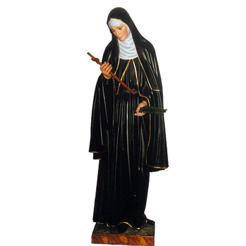 IC02STP288 彩绘木雕-圣·丽达(Saint Rita)-多尺寸 - 图片 1