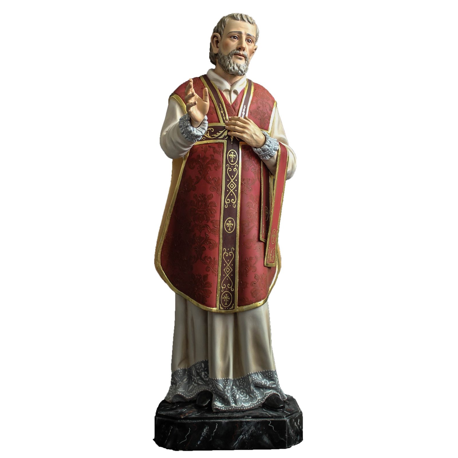 IC02STP370 彩绘木雕-圣·斐理伯·内利(St. Philip Neri)-多尺寸 - 图片 1
