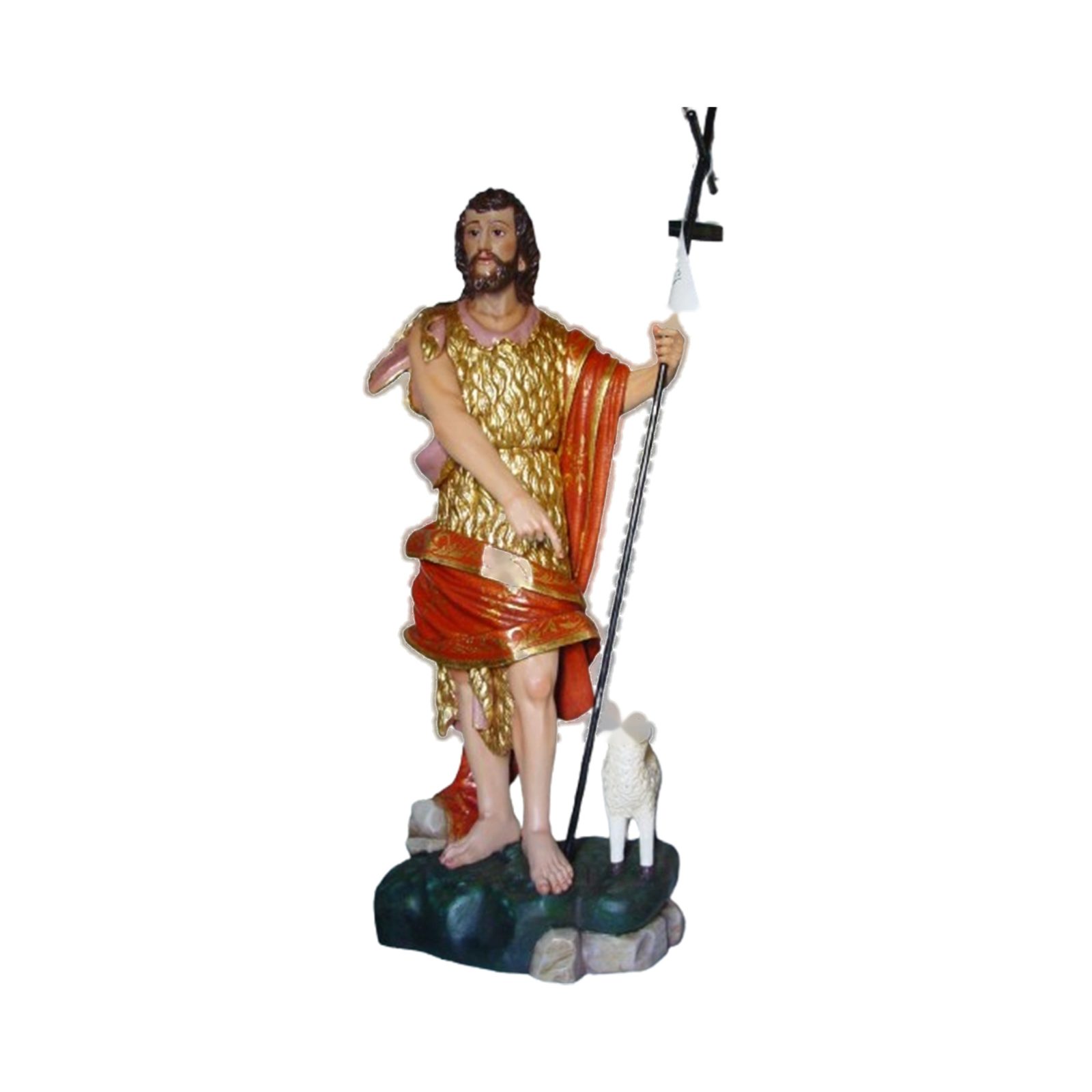 IC02STP394 彩绘木雕-圣若翰洗者(St. John the Baptist)-多尺寸 - 图片 1