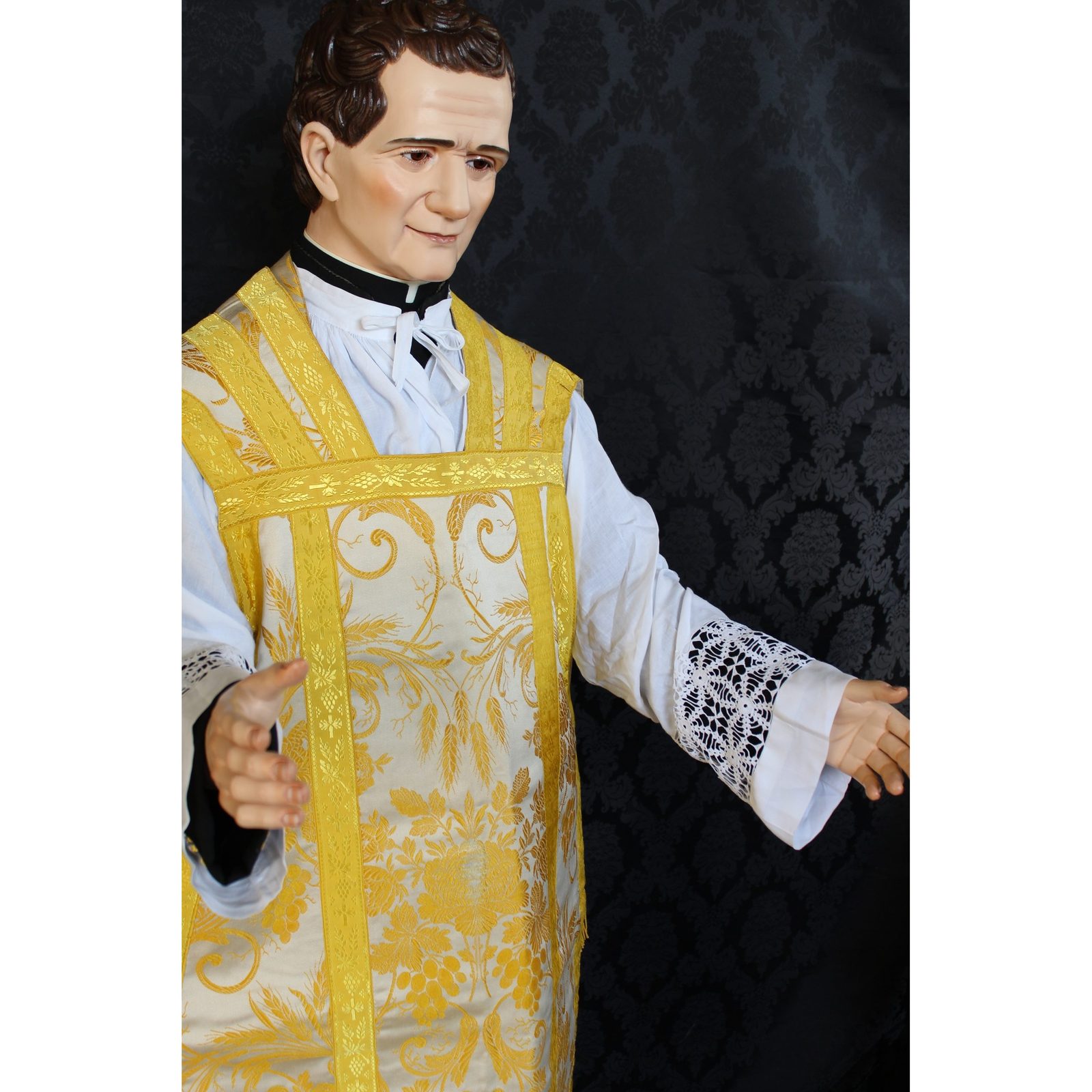 IC02STP397 彩绘木雕-罗卡式圣若望·鲍思高(St. John Bosco "Roca")-多尺寸 - 图片 1