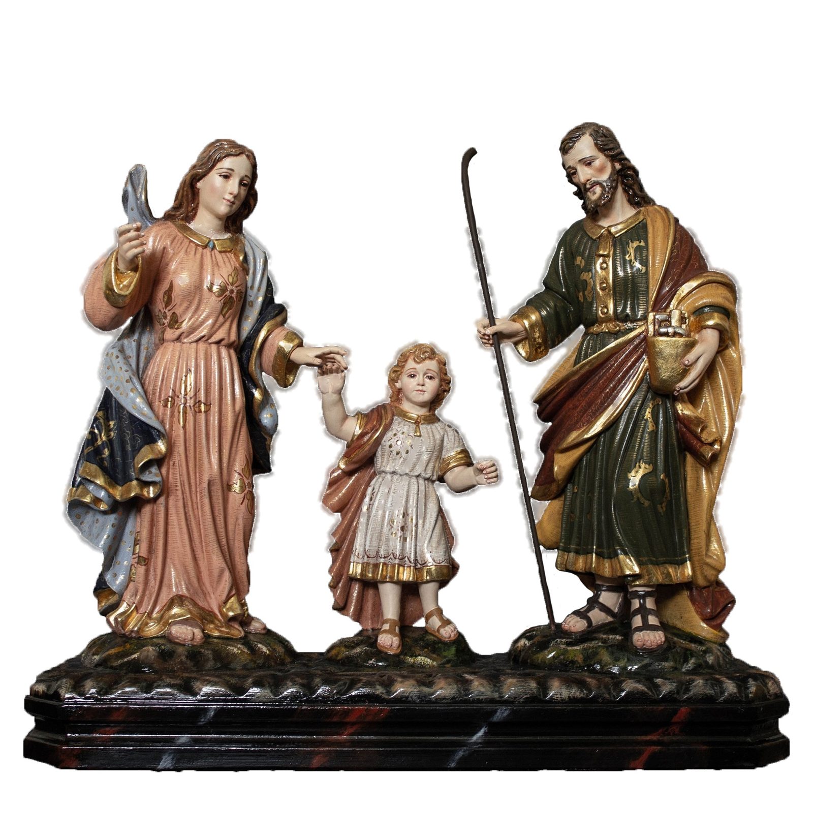 IC02STP531 彩绘木雕-圣家(Holy Family)-多尺寸 - 图片 1