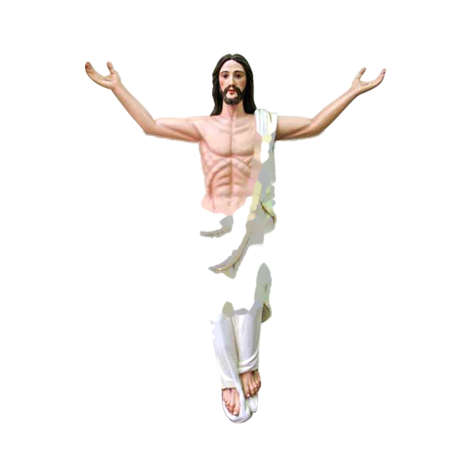 IC02STP591 彩绘木雕-复活基督(Resurrected Christ)-多尺寸 - 图片 1