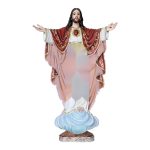 彩绘木雕-耶稣圣心（Sacred Heart of Jesus）-多尺寸