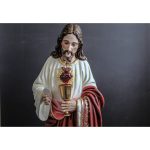 彩绘木雕-耶稣圣心（Sacred Heart of Jesus）-多尺寸