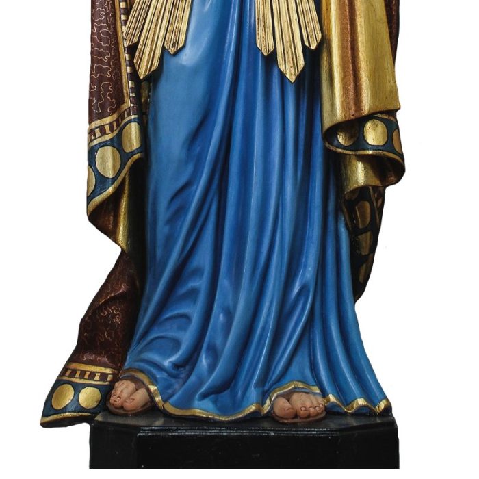 彩绘木雕-耶稣圣心（Sacred Heart of Jesus）-多尺寸 - 图片 4
