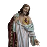 彩绘木雕-耶稣圣心（Sacred Heart of Jesus）-多尺寸