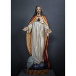 彩绘木雕-耶稣圣心（Sacred Heart of Jesus）-多尺寸