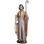 彩绘木雕-圣若瑟（St. Joseph）-多尺寸