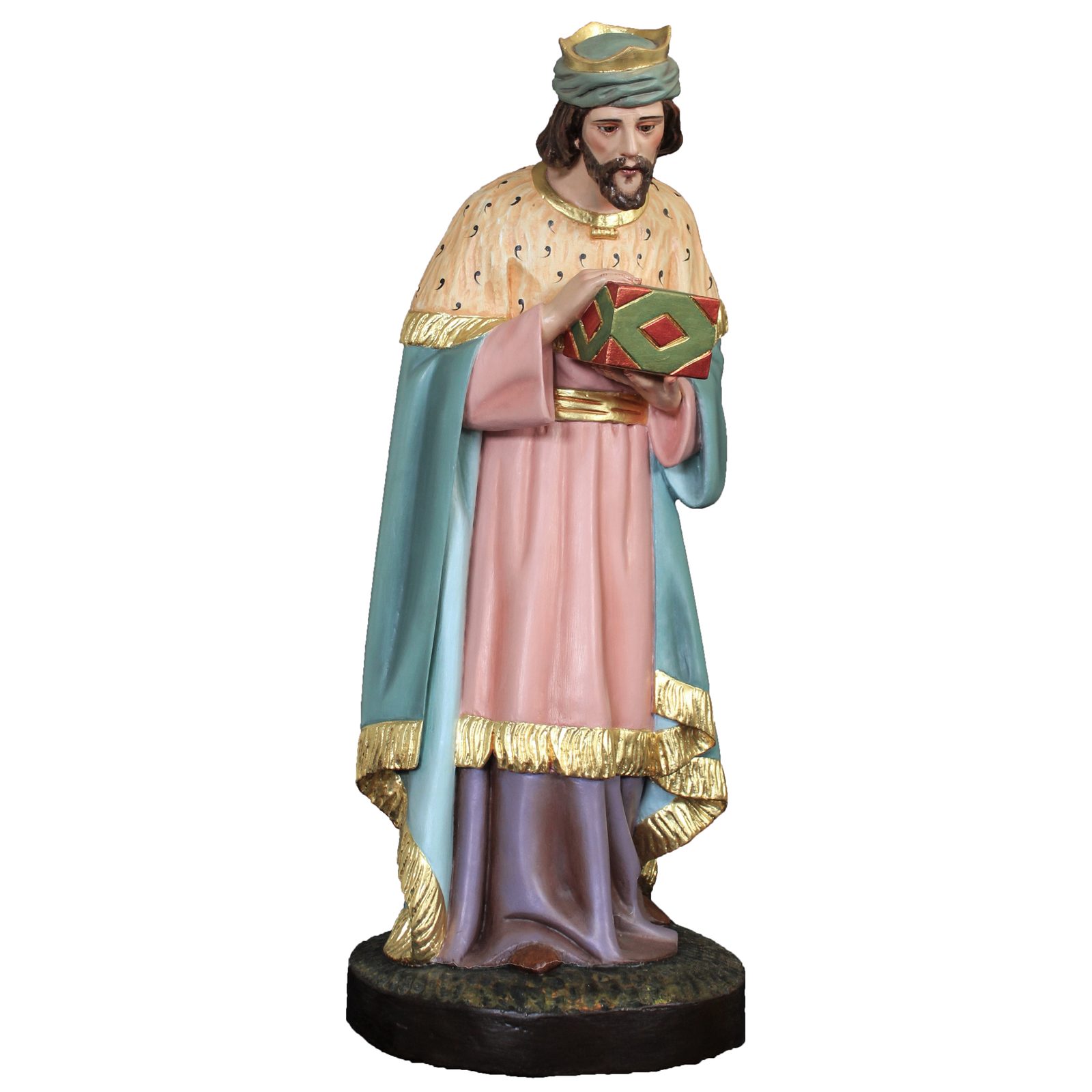IC02STP729 彩绘木雕-国王贤士梅尔基奥尔(King Wizard Melchior)-多尺寸 - 图片 1