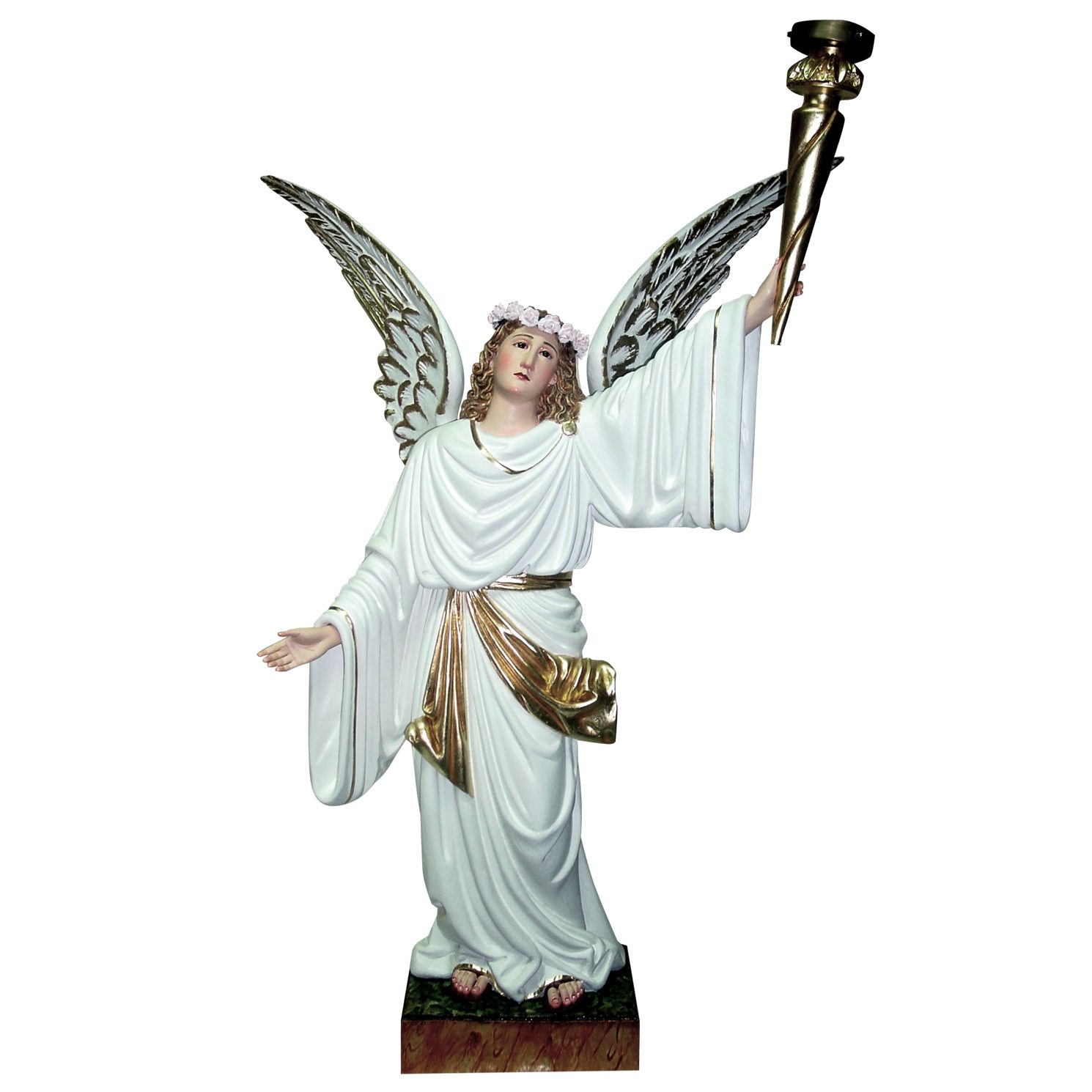 IC02STP754 彩绘木雕-现代六翼天使(Modern Seraphim Angel)-多尺寸 - 图片 1