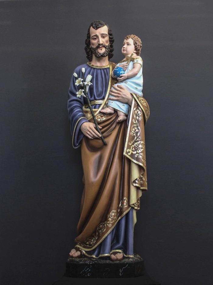 彩绘木雕-圣若瑟（St. Joseph）-多尺寸 - 图片 2