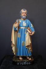 彩绘木雕-圣伯多禄（St. Peter）-多尺寸 - 图片 2