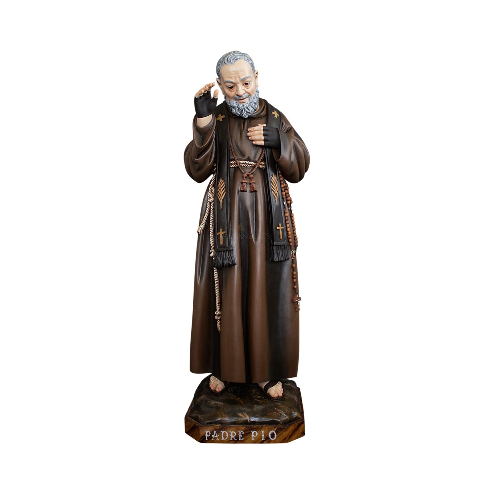 IC02STP563 彩绘木雕-庇护神父(Father Pius)-多尺寸 - 图片 1