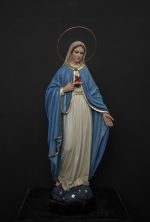 彩绘木雕-玛利亚圣心（Sacred Heart of Mary）-多尺寸 - 图片 2