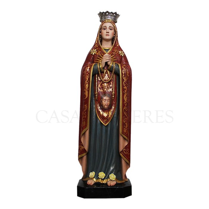 彩绘木雕-苦难者之佑圣母（Our Lady Protector of the Afflicted）-多尺寸 - 图片 2