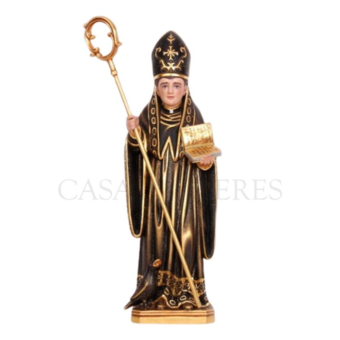 彩绘木雕-圣本笃（St. Benedict）-多尺寸 - 图片 2