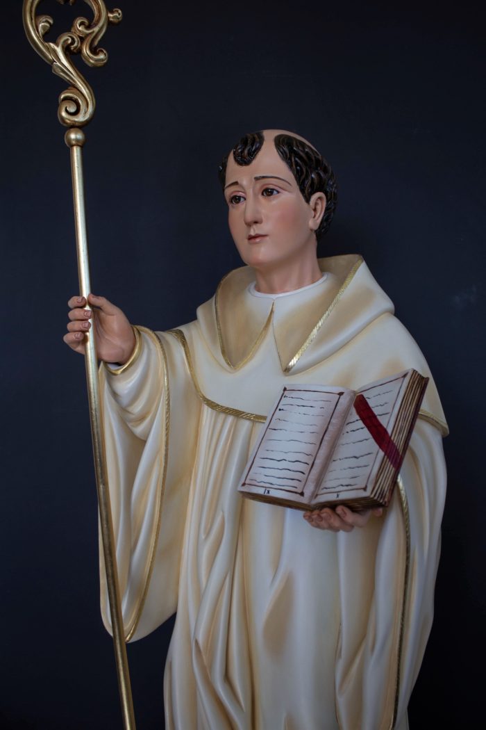 彩绘木雕-圣伯尔纳铎（St. Bernard）-多尺寸 - 图片 2