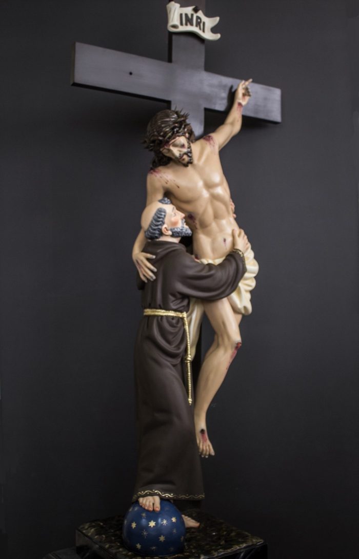 彩绘木雕-基督下十字架与亚西西的圣方济各（Descent of Christ from the Cross with St. Francis of Assisi）-多尺寸 - 图片 2
