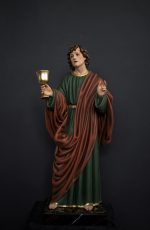 彩绘木雕-圣·若望宗徒（St. John the Evangelist）-多尺寸 - 图片 3