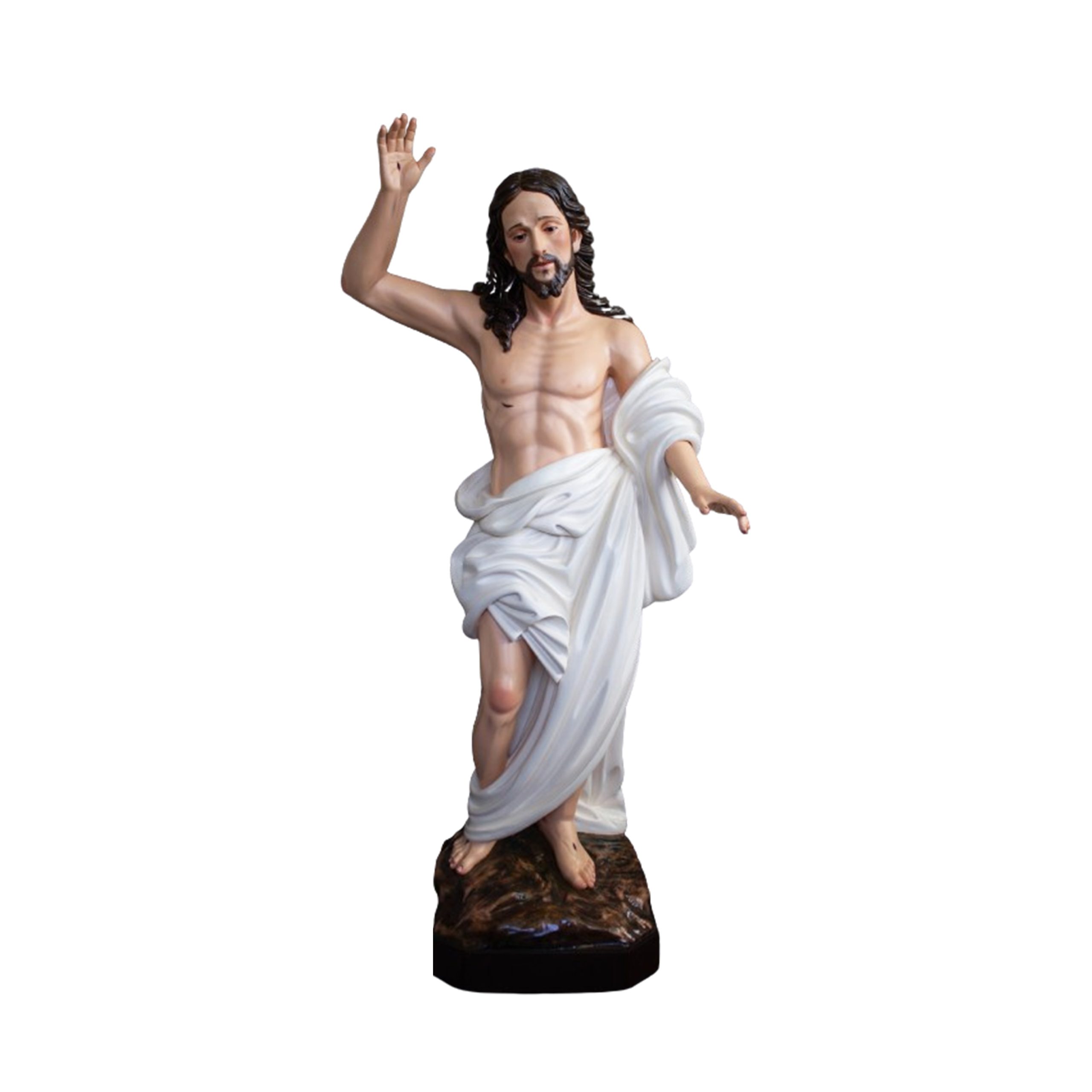 IC02STP588 彩绘木雕-复活基督(Resurrected Christ)-多尺寸 - 图片 1