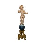 彩绘木雕-带底座的圣婴耶稣（Baby Jesus with Pedestal）-多尺寸