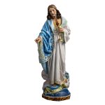 彩绘木雕-耶稣圣心（Sacred Heart of Jesus）-多尺寸