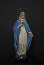 彩绘木雕-圣母圣心（Sacred
  Heart of Mary）-多尺寸 - 图片 2