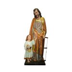 彩绘木雕-木匠圣若瑟（St. Joseph the Carpenter）-多尺寸