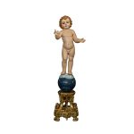 彩绘木雕-带底座的圣婴耶稣（Baby Jesus with Pedestal）-多尺寸