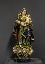 彩绘木雕-玫瑰经圣母（Our Lady of the Rosary）-多尺寸 - 图片 2