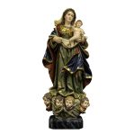 彩绘木雕-玫瑰经圣母（Our Lady of the Rosary）-多尺寸