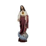 彩绘木雕-耶稣圣心（Sacred Heart of Jesus）-多尺寸