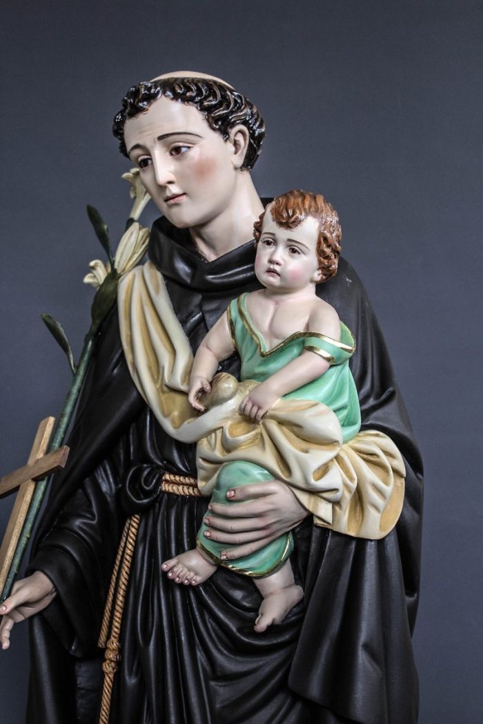 彩绘木雕-圣安多尼（St. Anthony）-多尺寸 - 图片 3