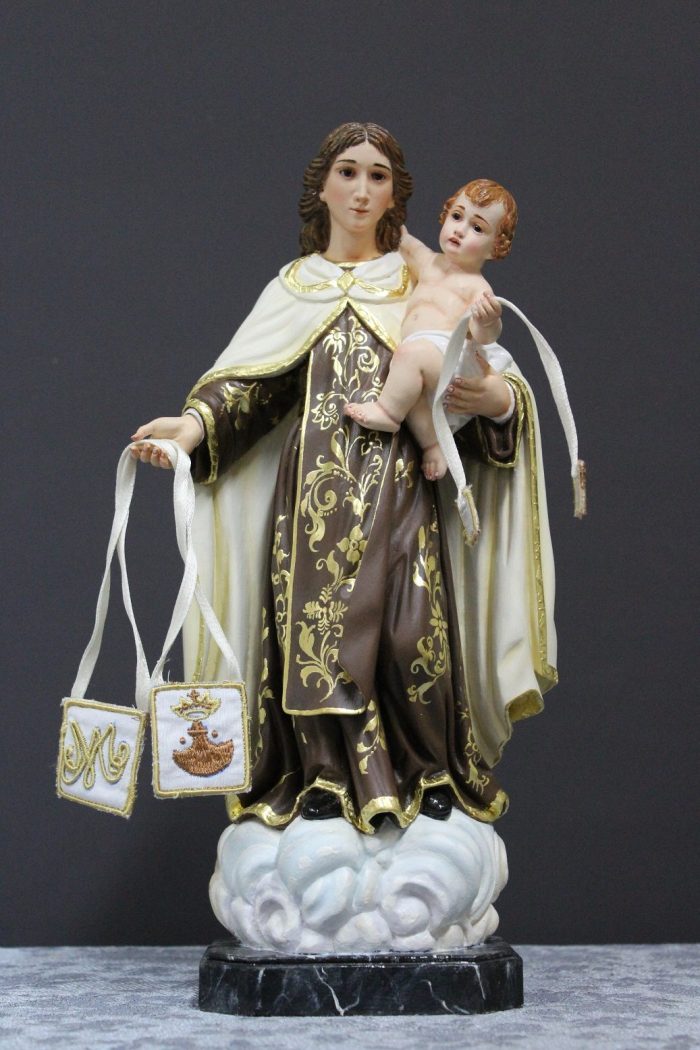 彩绘木雕-圣母·加尔默罗山（Our Lady of Mount Carmel）-多尺寸 - 图片 2