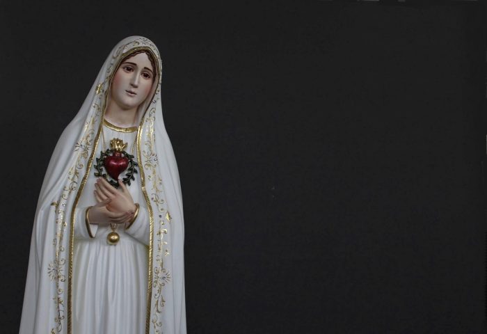 彩绘木雕-圣母圣心（Sacred Heart of Mary）-多尺寸 - 图片 2
