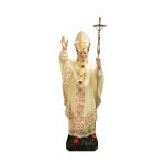 彩绘木雕-教宗若望保禄二世（Pope John Paul II）-多尺寸