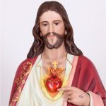 彩绘木雕-耶稣圣心（Sacred Heart of Jesus）-多尺寸 - 图片 2