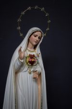 彩绘木雕-圣母圣心（Sacred Heart of Mary）-多尺寸 - 图片 2