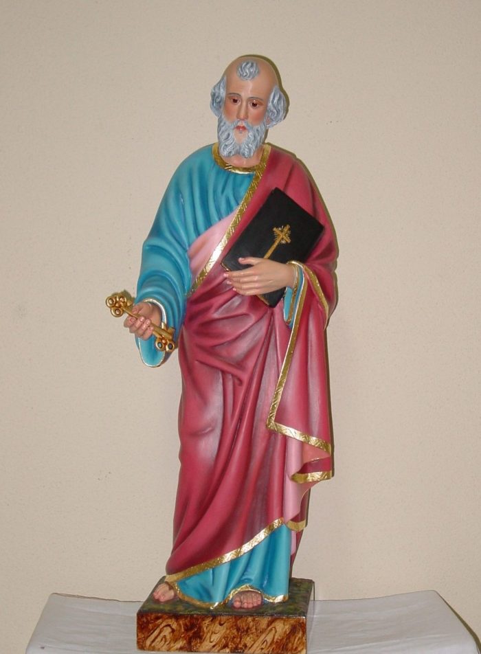 彩绘木雕-圣伯多禄（St. Peter）-多尺寸 - 图片 2