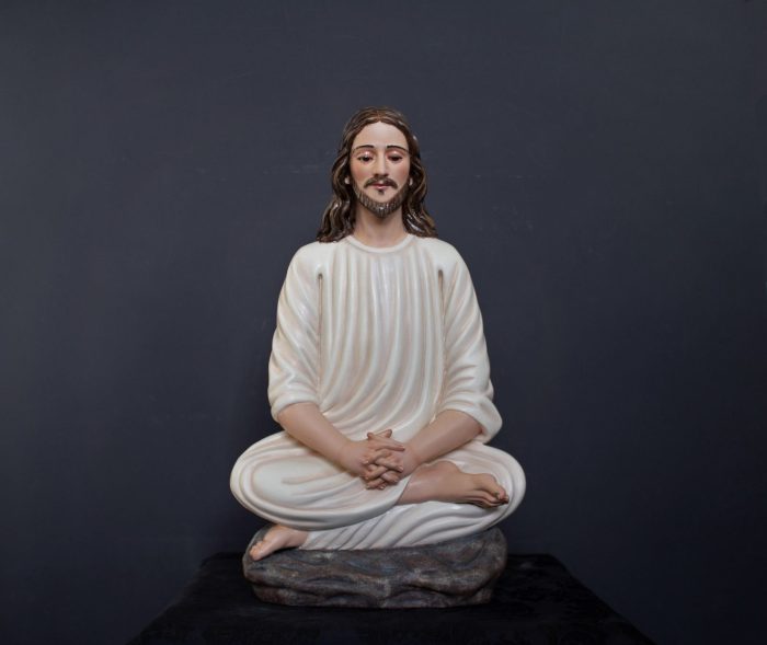 彩绘木雕-坐姿基督（Seated Christ）-多尺寸 - 图片 2