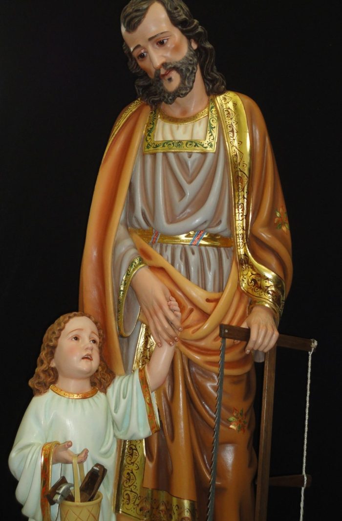 彩绘木雕-木匠圣若瑟（St. Joseph the Carpenter）-多尺寸 - 图片 2